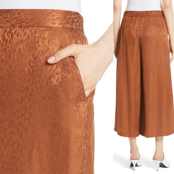 A.L.C. Jameson High Waist Bronze Silk Culottes NWT SIZE US 4 - Picture 2 of 8